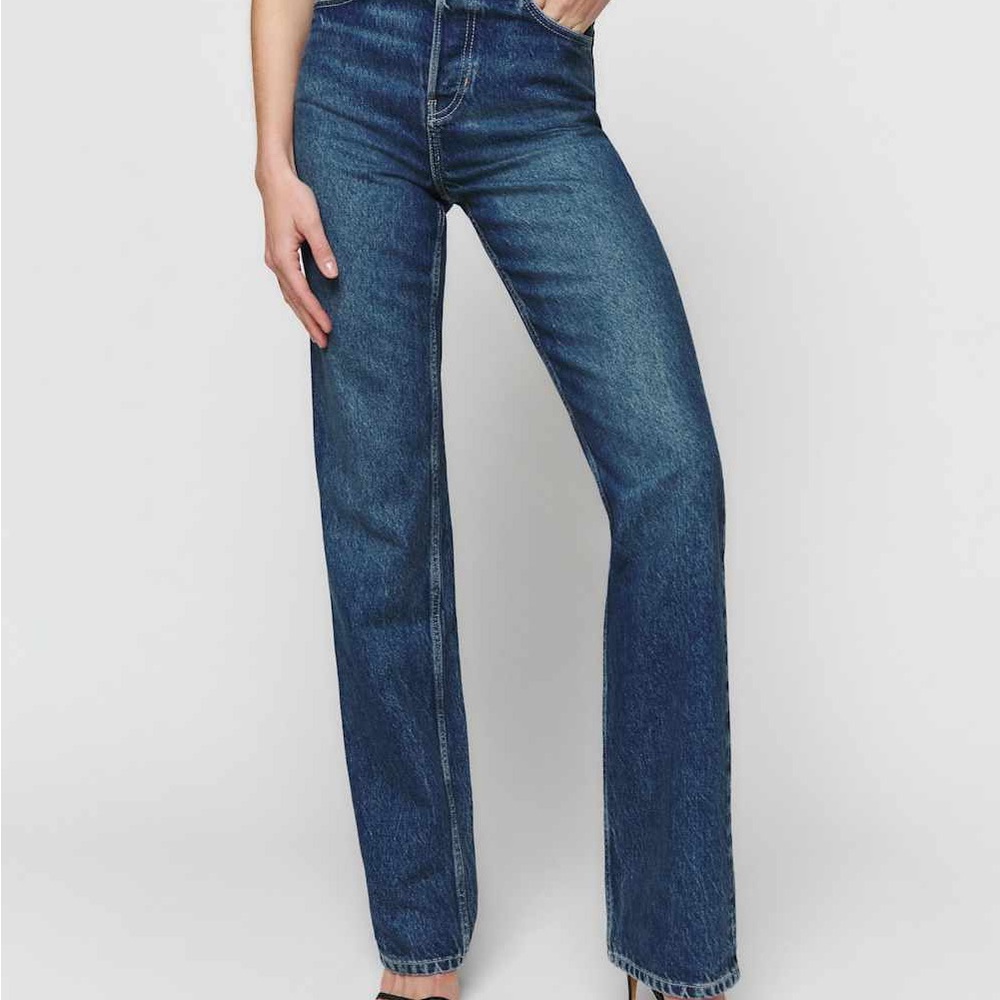 Reformation Cynthia High Rise Straight Jeans Lanier